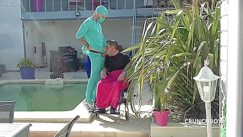 Sexy dark brown drilled by a massage