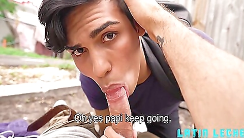 Sexy young brunette like dumpster