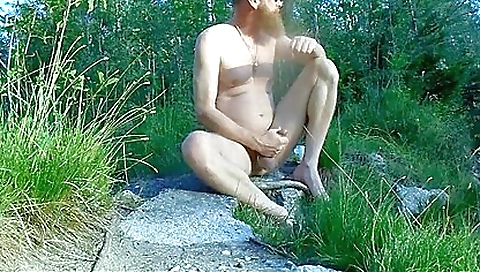 Sport haired girl having sex with a dildo