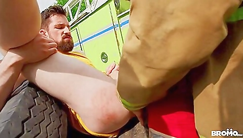 Two hot and two girls are on the beach