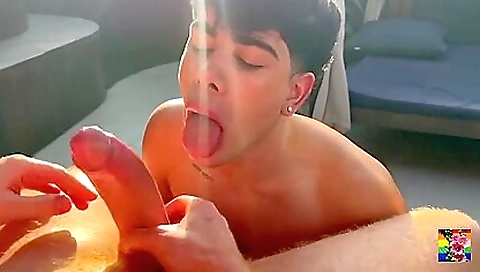 Sexy young girl with a big cock